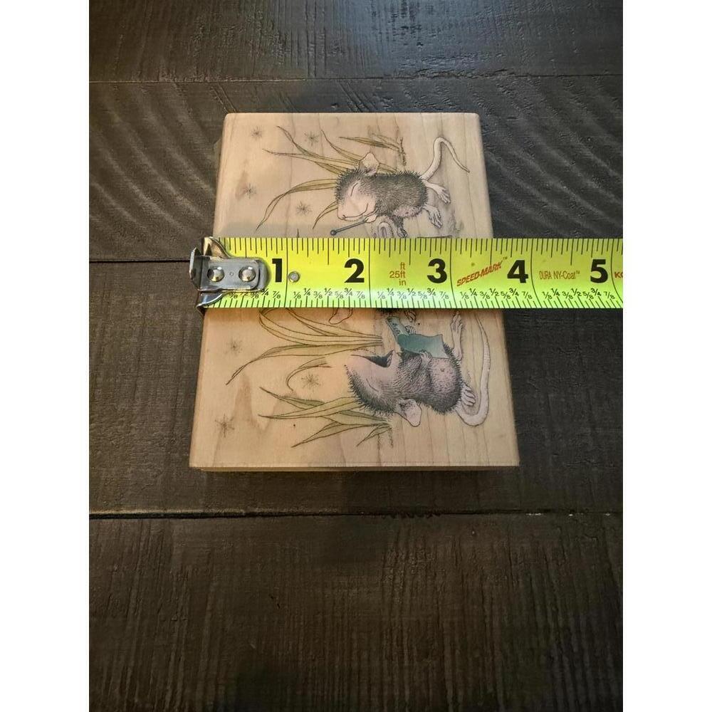House Mouse Me and My Drum 2005 wood block rubber stamp - Picture 10 of 10